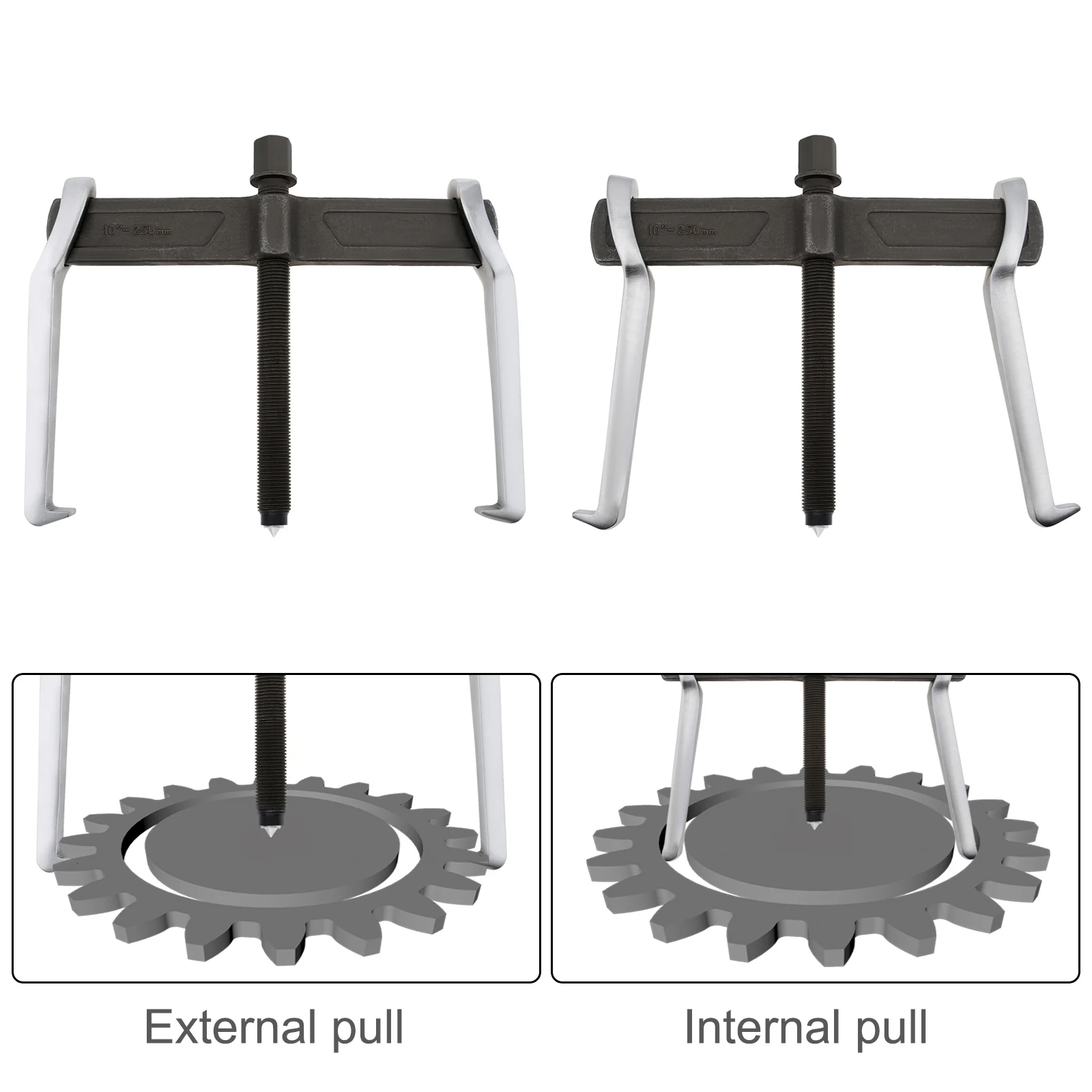 10 inch Two Claws Puller Separate Lifting Device Strengthen Bearing Puller Rama Auto Car Repair Tools Single Hook Claws