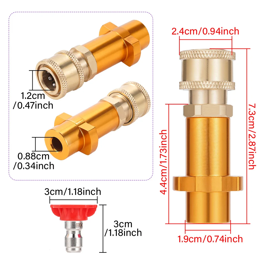 Hochdruckreiniger-Anschluss 1/4" Schnellverschlussdüse Geeignet für Kärcher K2 K3 K4 K5 K6 K7 Hochdruckreiniger-Wasserpistole – Detail 11