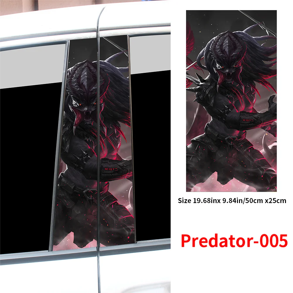 Predator Waterproof Car Sticker Decals - B-Pillar Center Column Decorative Cover