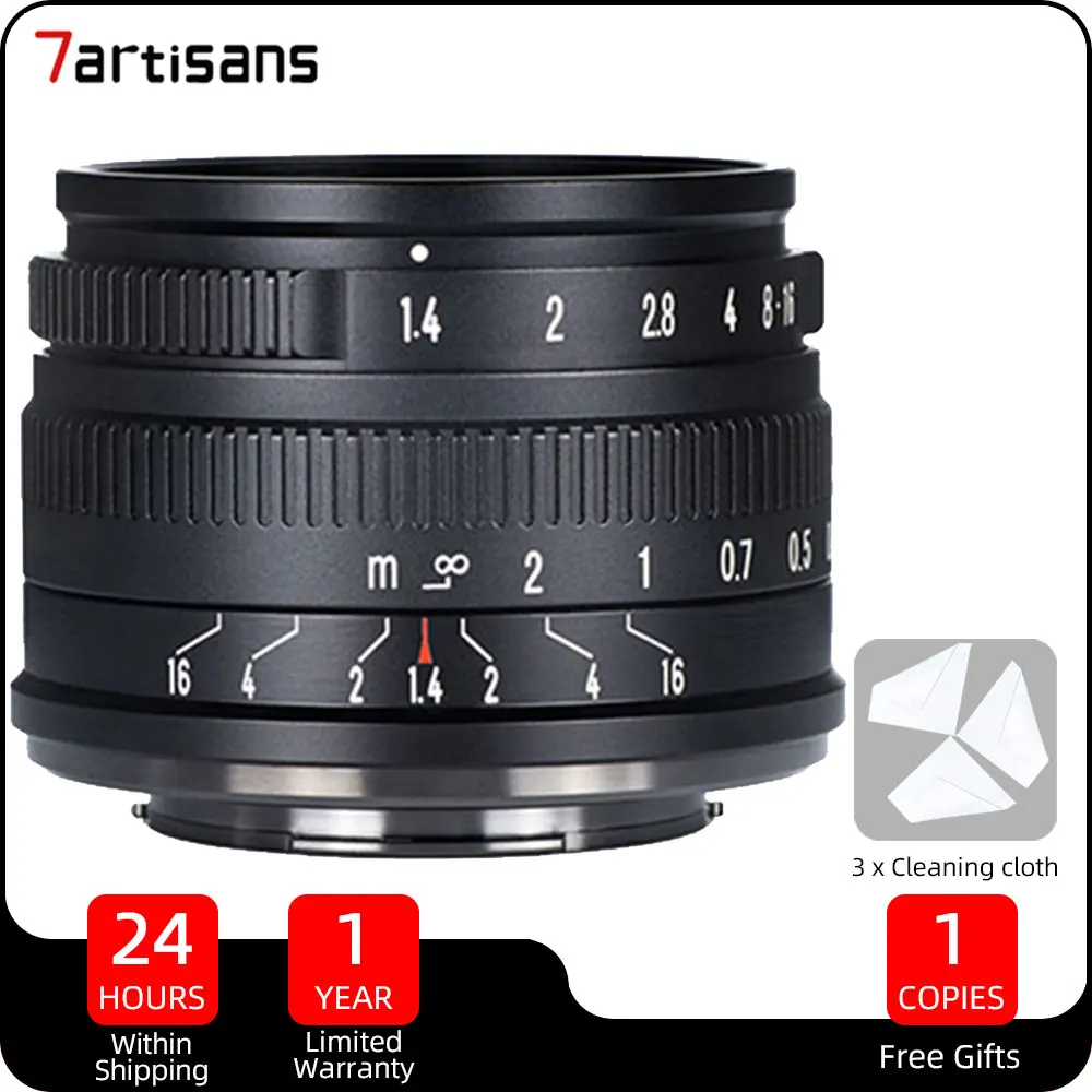 

7artisans 7 artisans 35mm F1.4 APS-C Prime Lens for Canon EOS-M M50 Nikon Z Z5 Z6 Sony E A6300 A6500 Fuji X LUMIX Olympus M4/3