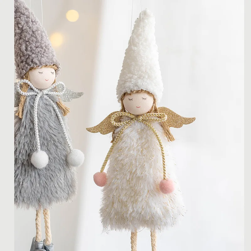 Christmas Plush Angel Girl Santa Claus Dolls Xmas Tree Ornament Natal Noel Navidad Christmas Decorations Home New Year