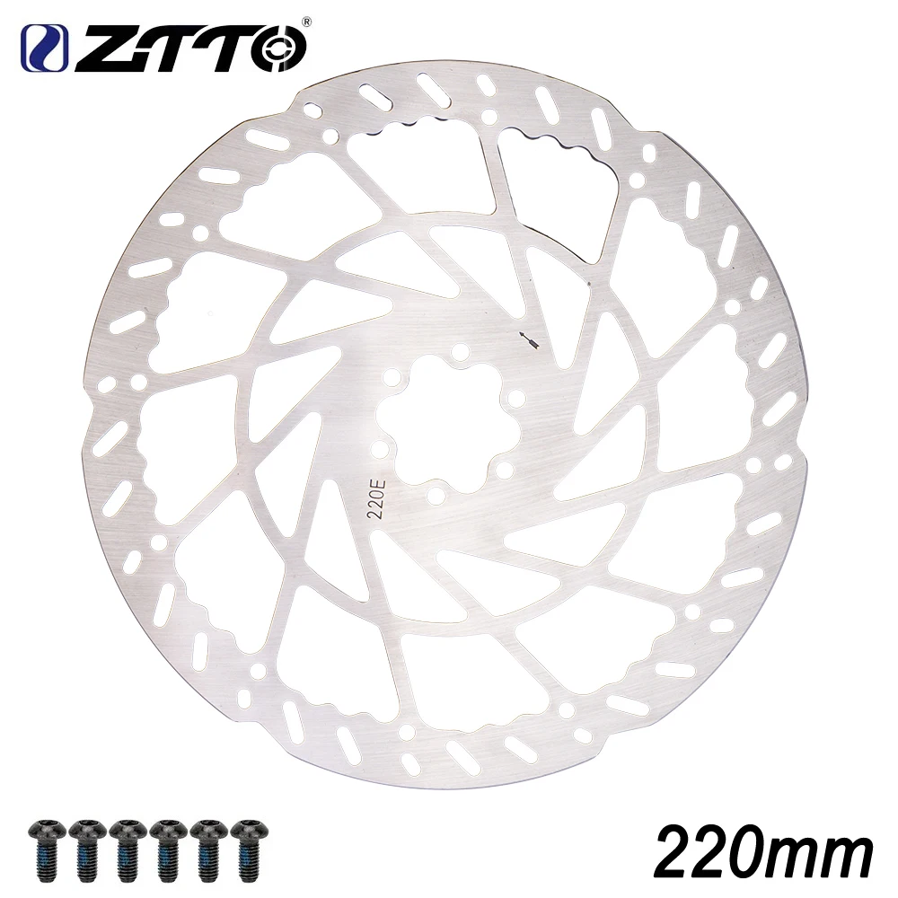 ZTTO Enhanced Stainless Steel MTB E-bike Disc Brake Rotor with 6-Bolt Hub Mount