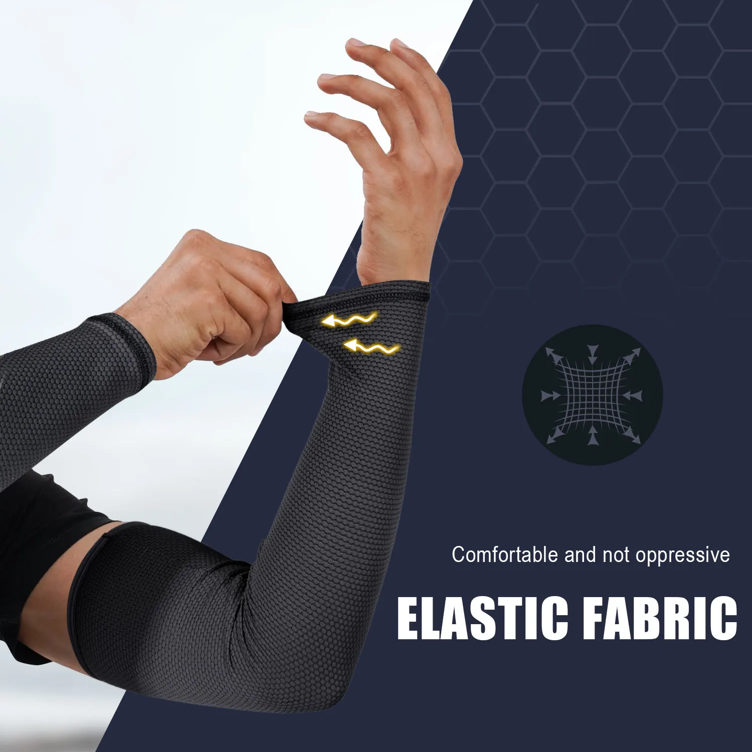 Cooling Arm Sleeves Cover Sports Running UV Sun Protection Outdoor Fishing Cycling Basketball Elastic Cuffs Arm Warmers 1 Pair