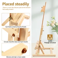 Desktop Art Easel Foldable Tabletop Easel Stand Height and Angle Adjustable Wooden Small Easel for Classroom Outdoor Sketching 4