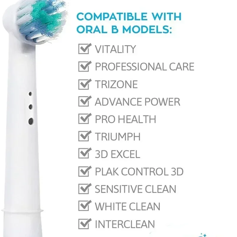 Description Picture 4 of item4Pc Replacement Brush Head For Oral B io10/9/8/7/6/5/4/3/2 Cross Clean Action Electric Toothbrush Heads Suitable Nozzle