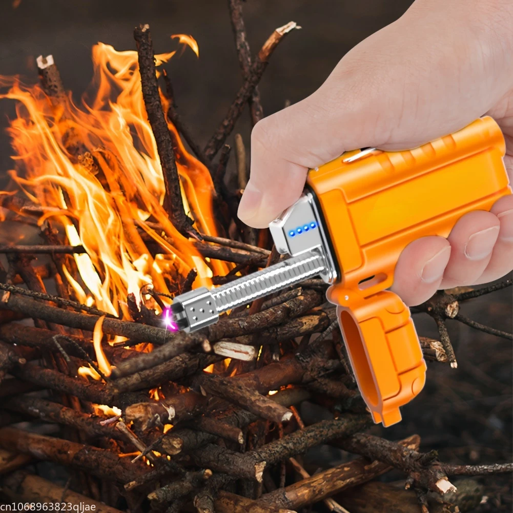 2024 Waterproof Windproof Lighter, Rechargeable Electric Lighter with Lanyard and 360 Rotatable Extended Hose- Ideal for Hiking 2