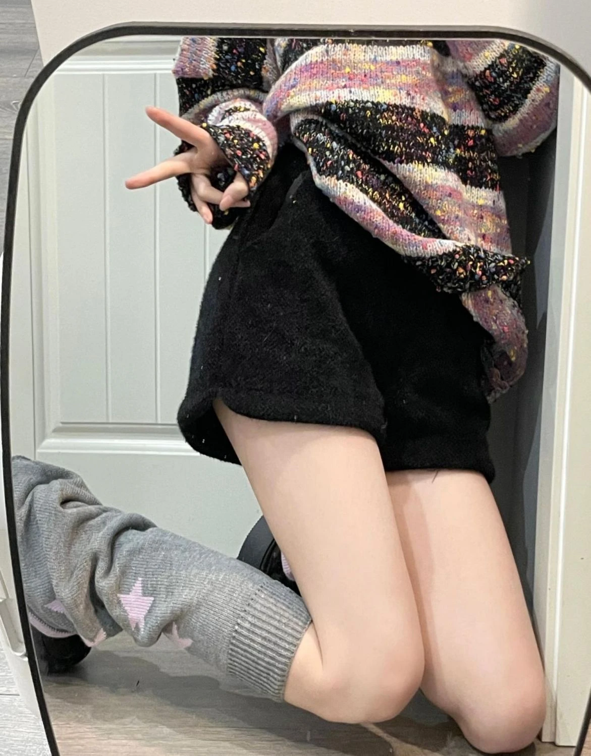 Mink Velvet Cute Shorts Women New Gentle Loose Solid Color Thin Plush Elastic Waist Wide Leg Pants Female Y2k Shorts