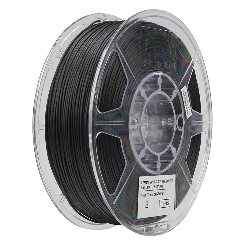 ESUN Carbon Fiber PETG 3D Filament High Strength 3D Printer Filament 1.75MM 1KG PETG Carbon Fiber Filament For Bambu Lab PETG-CF image 10