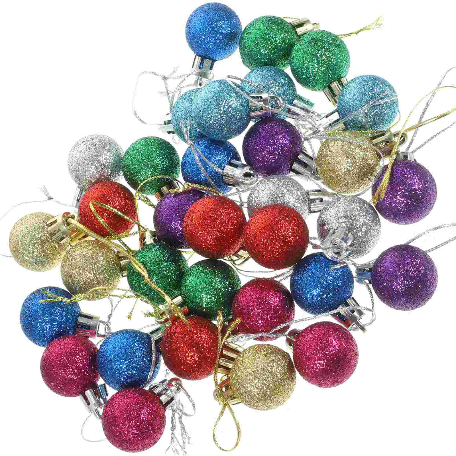 

Christmas Glitter Ball Ornaments Mini Shatterproof Xmas Bauble Balls Christmas Miniature Balls Christmas Tree