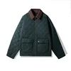 OKONKWO quilted jacket men's retro solid color corduroy lapel coat thick windproof warm workwear jacket autumn and winter 5