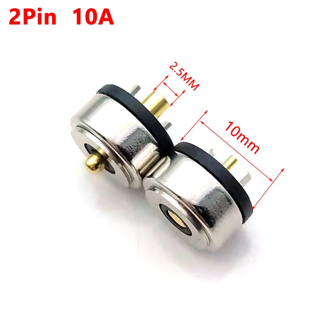 10mm 2PIN Magnetic DC Smart Wasser Tasse Lade pogo pin Magnet Stecker 5-12V  Hohe Strom