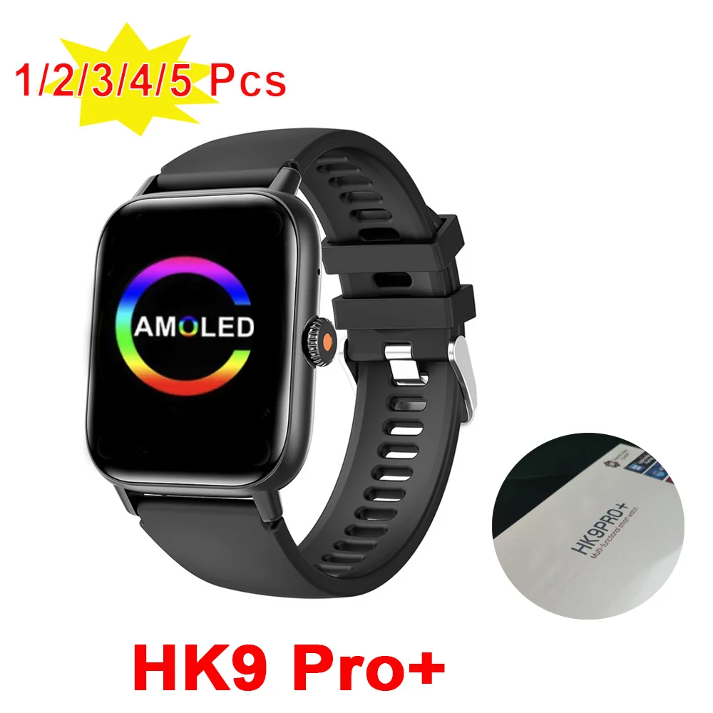 Hk9 Pro Plus Smart Watch Schermo Amoled 1Gb Rom Bussola Musicale Locale Nfc Ai Watchfaces Uomo Donna Smartwatch Pro +