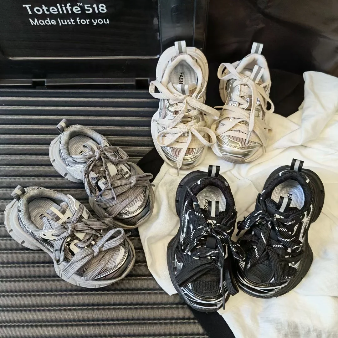 2025 Autumn New Children's Dad Shoes Fashion Brand Boys' Sports Shoes Fashion Lightweight Girls' Running Shoes spring 5