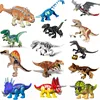 1Pc Big Jurassic Dinosaur Mini T-Rex Carnotaurus Baryonyx Stygimoloch Velociraptor Ankylosaurus Building Brick Toy For Children 1