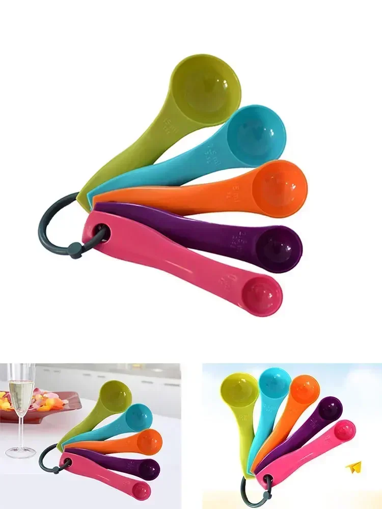 5Pcs Measuring Spoons Baking Tools With Graduated Spice Spoons 1ml 2.5ml 5ml 7.5ml 15ml Teaspoons/tablespoons Kitchenware
