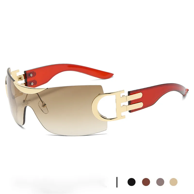 Uus raamita Y2K tehnoloogiaga moekas spordipeegel, isikupärastatud ja trendikas, futuristlikud aastatuhande päikeseprillid_voghion.com