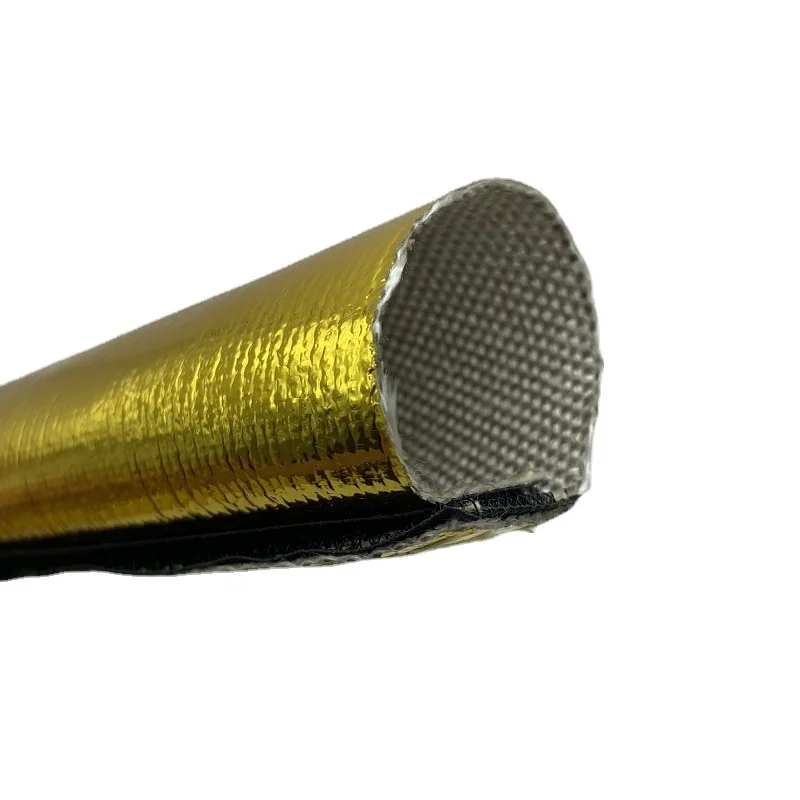 1M Inner Diameter 10/20/30/40MM Metallic Heat Shield Thermal Fire Sleeve Insulated Wire Hose Wrap Loom Tube Protect Cover heat insulation sleeve
