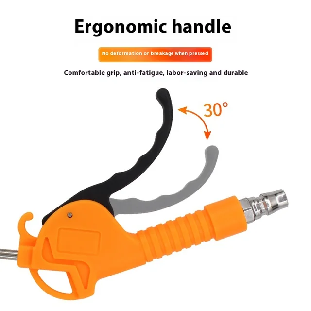 Air Blow Gun,High Flow Air Blower Gun for Compressor with Angled Bent Nozzle,Short Style 4