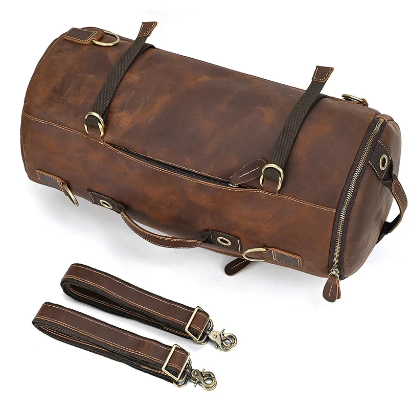 Genuine Leather Backpack for Men Travel Daypack