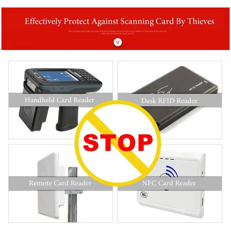 Funda protectora antiescaneo para tarjetas de crédito, Protector de papel de aluminio antimagnético portátil, soporte para tarjetas bancarias, NFC, RFID, 10 piezas