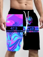 Summer Men Fashion Trend Shorts 3D Skull Graphic Shorts Summer Clothing Vacation Shorts Male Quick Drying Shorts Beach Shorts 1