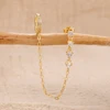 85845-162741.jpg 1 pièce 14K plaqué or cheval oeil chaîne gland Zircon boucles d'oreilles pour femmes géométrique minimalisme boucles d'oreilles bijoux accessoires