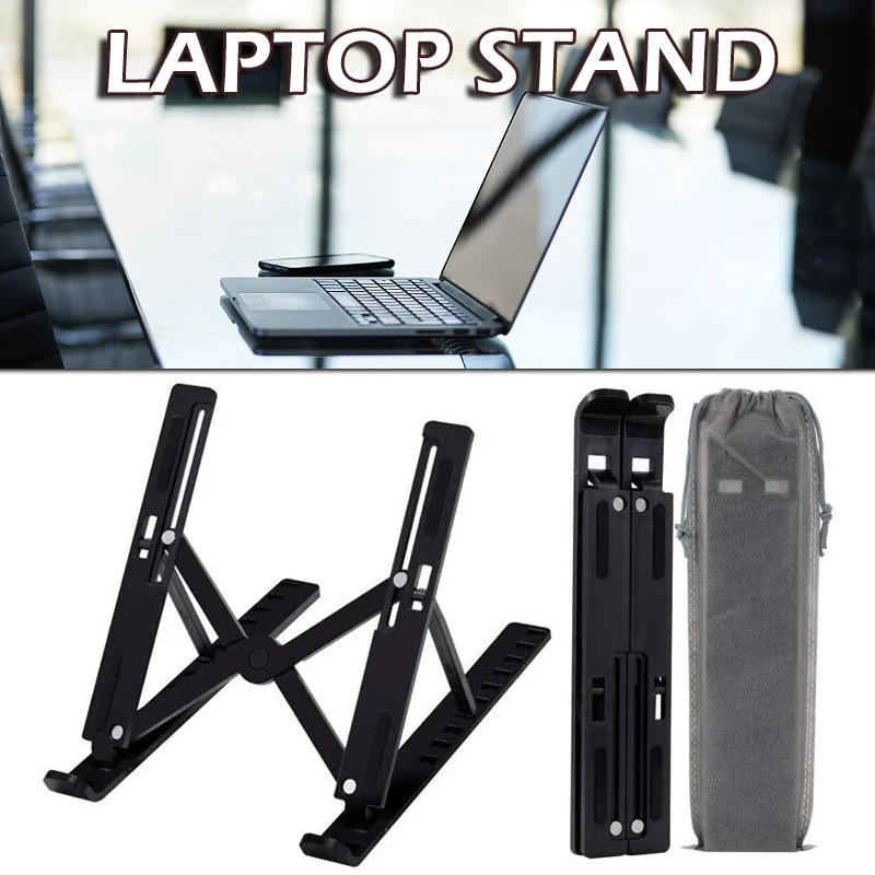

Laptop Stand For Desk Adjustable Height Foldable Notebook Holder Cooling Stand Compatible with All Laptops From 10 "to 17"
