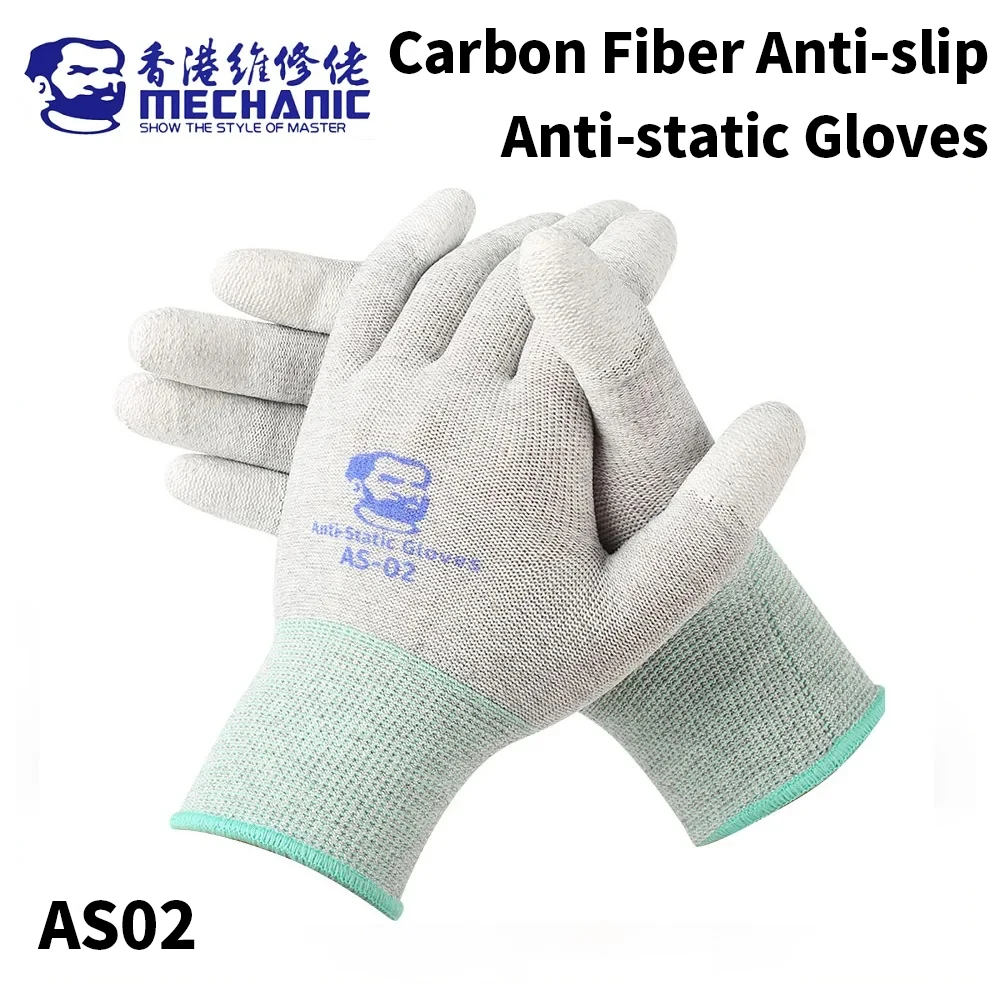 Gants antistatiques antidérapants en Fiber de carbone AS02