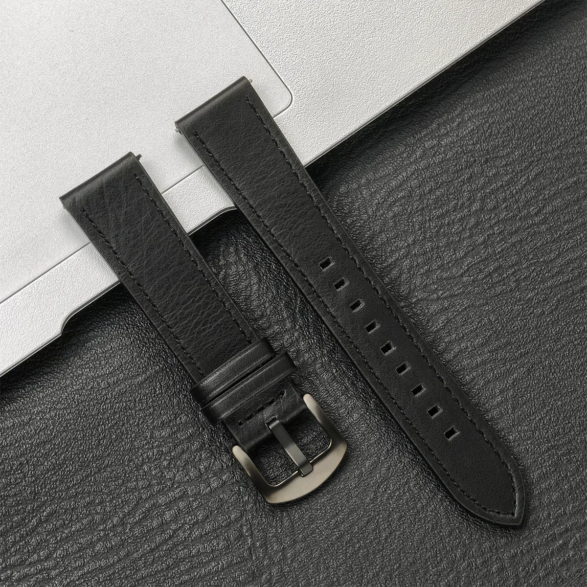 Premium Leather Watch Strap, Soft and Versatile Wristband, 20mm/22mm Width