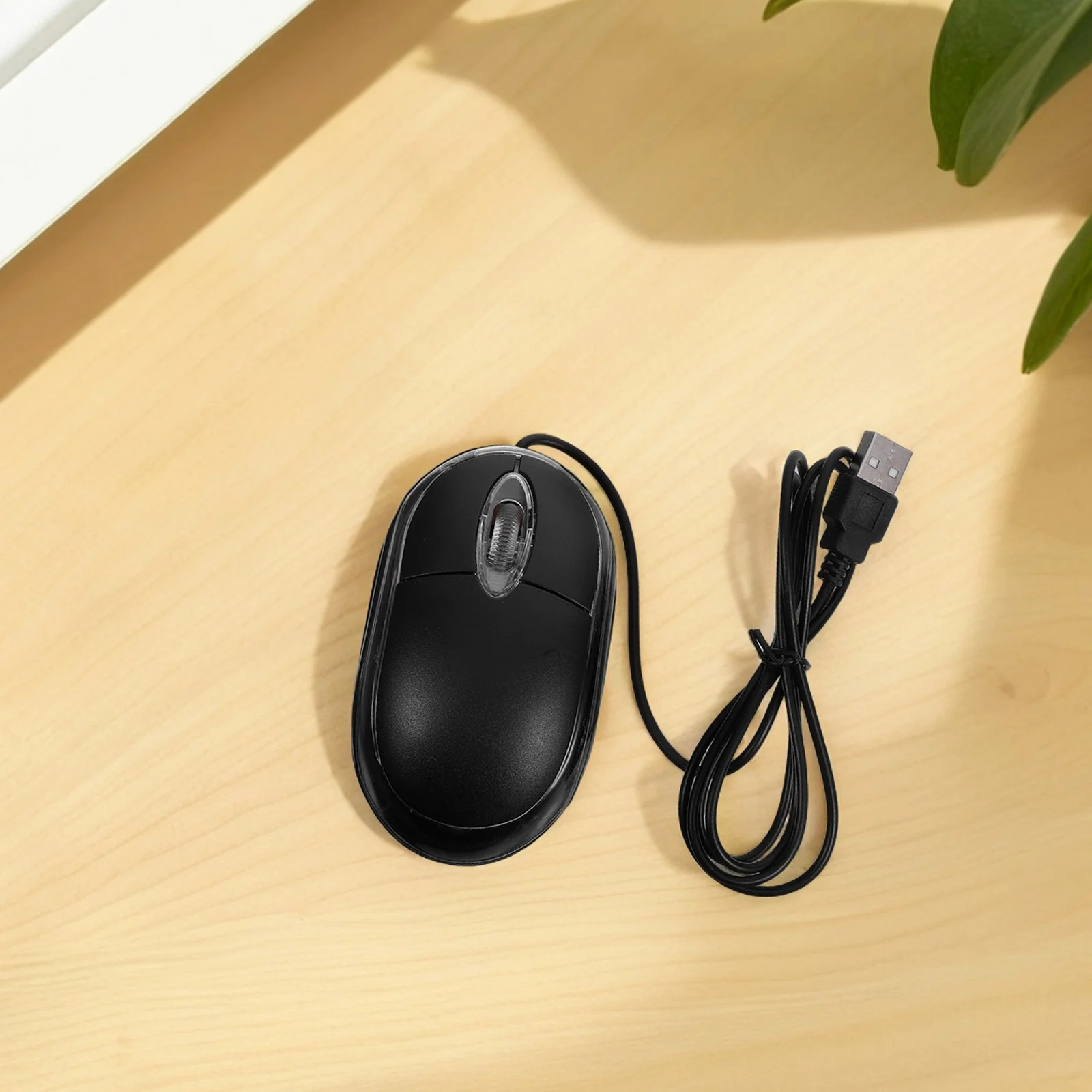 1pc Usb Wired Mouse 1000 Dpi High Precision Scroll Wheel For Pc Desktop Pc Mouse Wired Laptop Office Computer Black