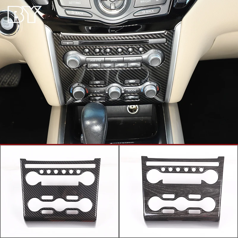 

For Nissan Pathfinder 2013-2018 ABS Center Control Air Conditioning CD Panel Frame Cover Sticker Car Interior Accessories