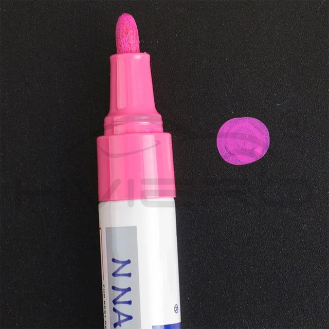 Paint Cleaner Car Wheel Tire Oily Painting Pen Auto Rubber Tyre Polishes Metal Permanent Marker Graffiti Touch Scratch Wet Wax Pink