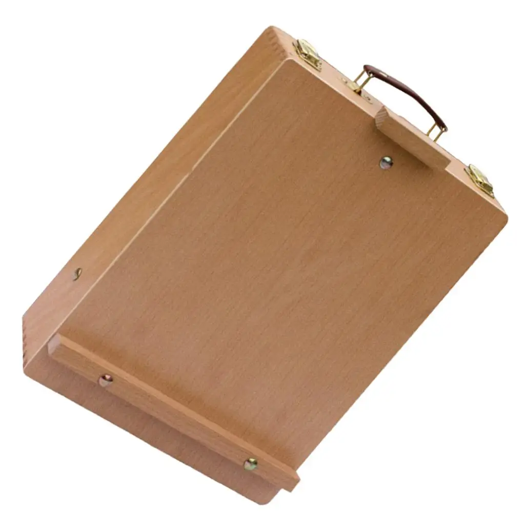 Portable Tabletop Box Easel Painting Storage Travel Arts Supplies Suitcase