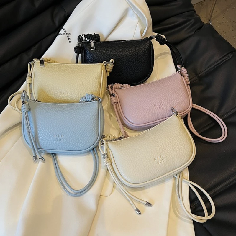 Borsa a Tracolla da Donna alla Moda, Versatile, Tinta Unita, Design Raffinato, per Pendolarismo Quotidiano, Borsa a Spalla Casual - immagine 5