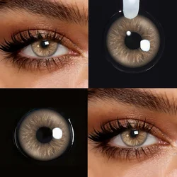 Vibrant Blue Colored Contact Lenses - Ideal for Daily Eye Makeup & Everyday Wear (Coffee Brown)
