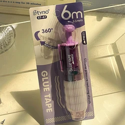 Clear Double - Sided Dot Glue Tape Refills for School and Office Supplies (Purple)