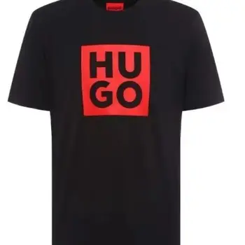 Men's Fashionable Casual Loose T-Shirt with Hugo Boss Print Crew Neck Short Sleeves Graphic T Shirts Oversized T Shirt Harajuku