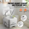 VEVOR Portable Toilet for Camping Porta Potty Push-Button Pressurized Flush Commode Leak-proof and Odourless Portable Toilet 4