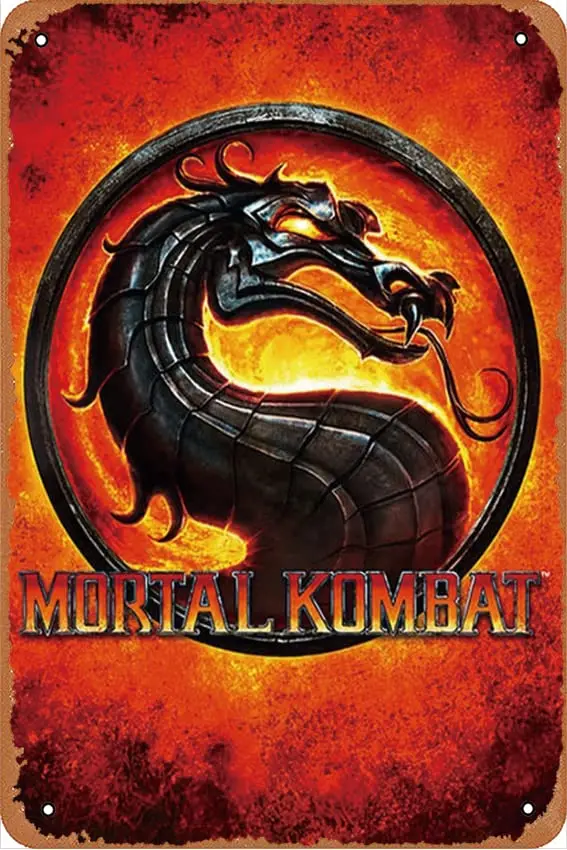 

Винтажные Ретро знаки Mortal Kombat 8x1 2, мужская пещера, бар, барбекю, гараж, кафе, ресторан, Настенный декор, металлический жестяной знак