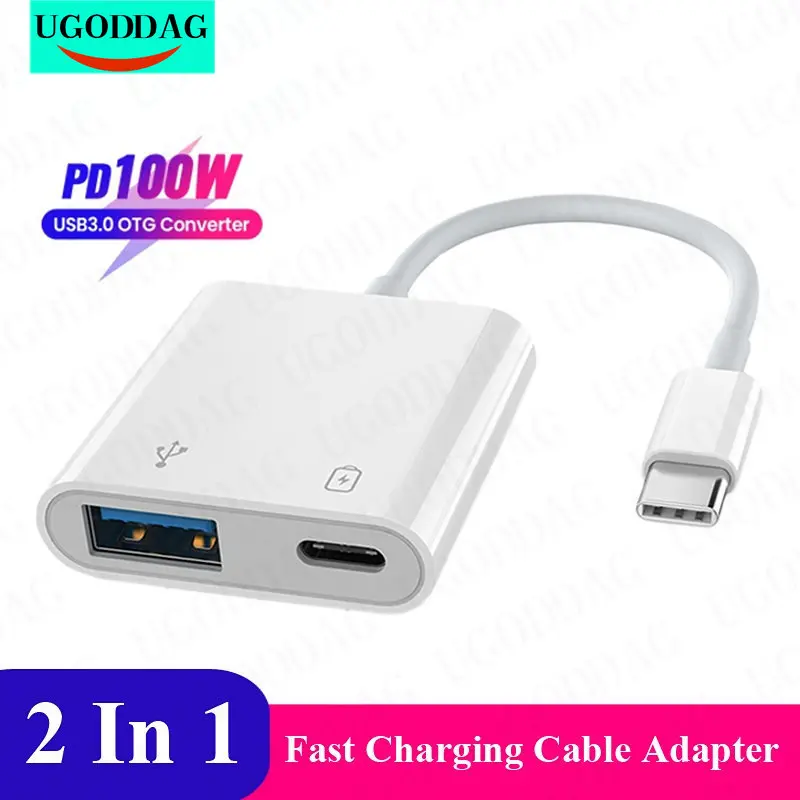 tipo c Otg Conversor de Carregamento Rápido Cabo Adaptador Usb c para Usb 3.0 Carga Divisor para Google tv Chromecast hd Jogo Notebook