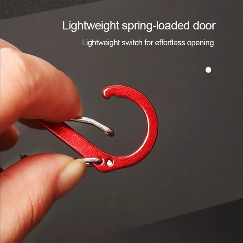 5/10 PCS S Double Carabiner Set Camping EDC Survival Climbing Spring Backpack Clasps Keychain Tactical Gear Hooks Key Chain Clip