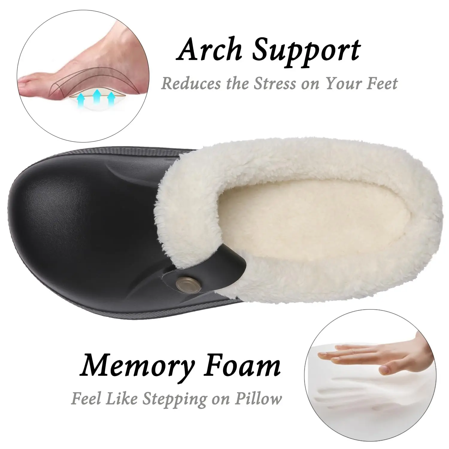 Gacimy Herren Klassische Plüschhausschuhe Mit Memory Foam Sohle_voghion.com