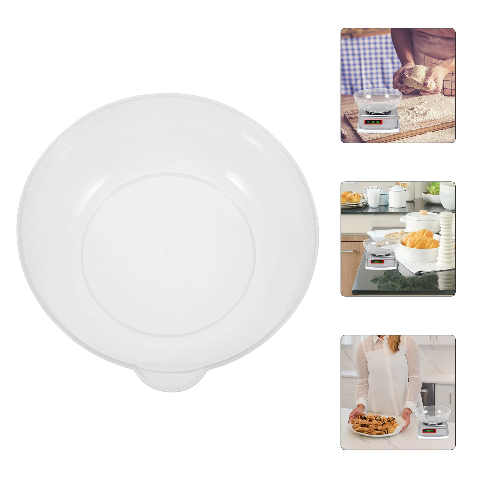 Weighing Pan Plate Digital Gram Scale Measuring Pour Boat Tray Kitchen Rack Household Weight