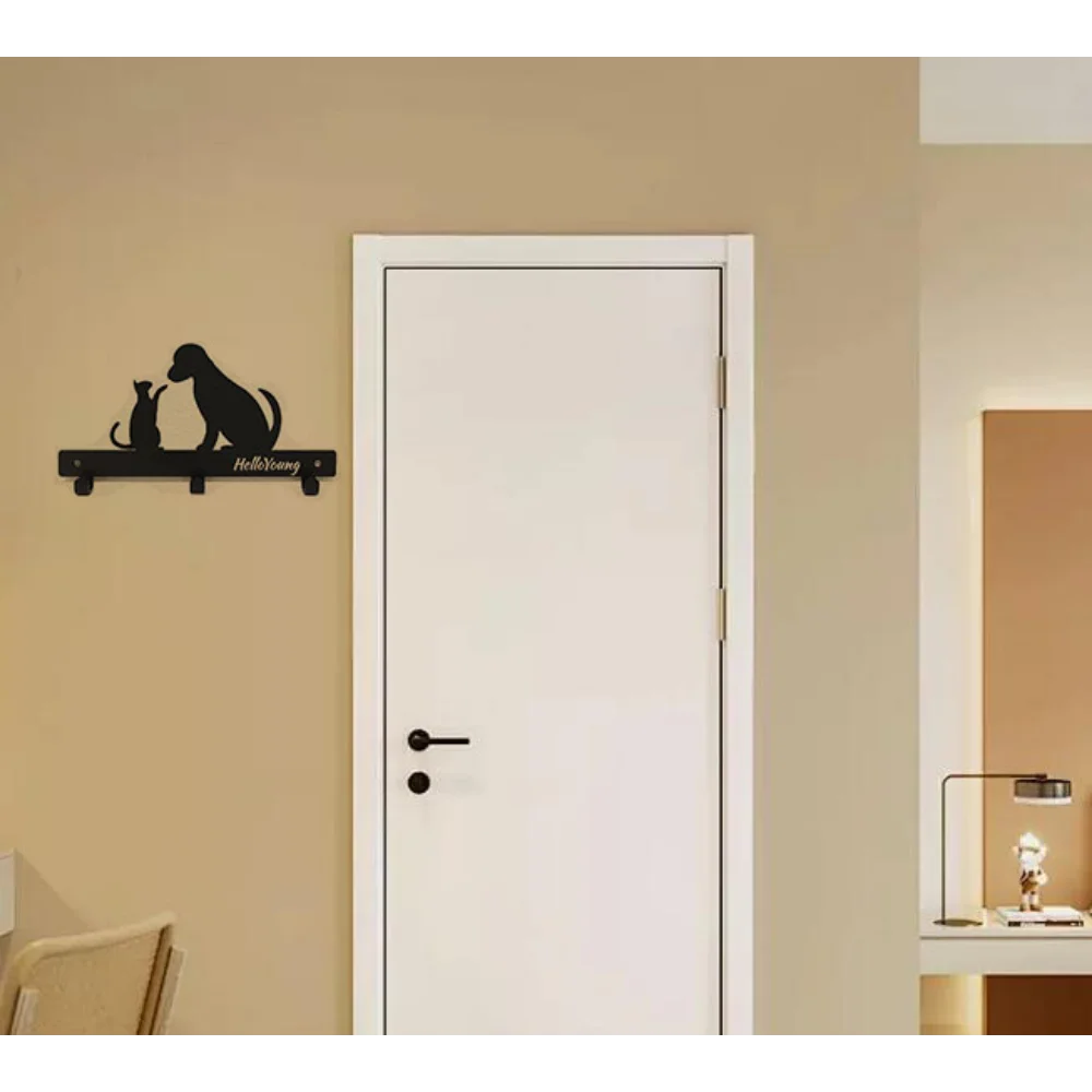 1pc Wrought Iron Metal Claw Pet Cat and Dog Hanger Coat Key Leash Wall Mount Storage Rack Towel Rack Storage Rack Storage Rack 4