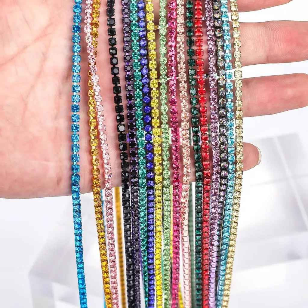 Elegant Gold Crystal Rhinestone Chain Decoration