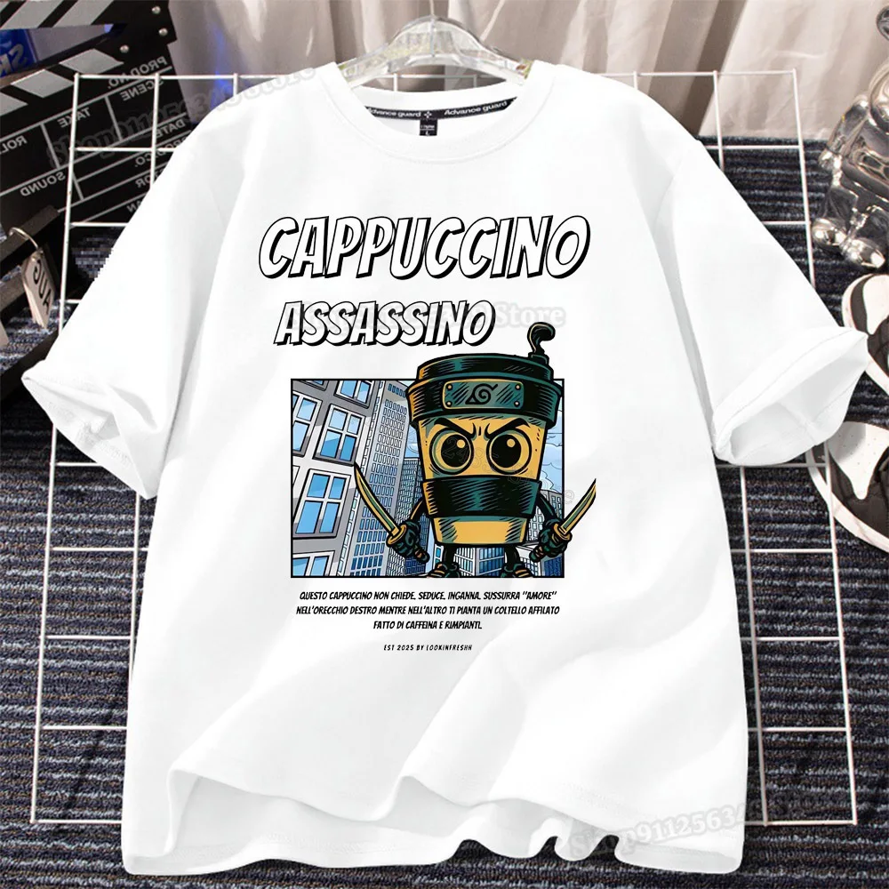 Italian Brain Rot Funny Meme T-Shirt for Kids – Summer Cotton Children's Clothing Gift