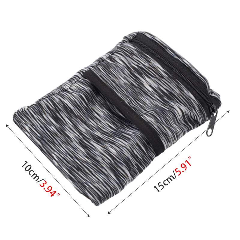 Alomejor Sport Bracelet Avec Fermeture éclair/Poignet Portefeuille Mini Sac Poignet Sac à Main Sacoche Pour Jogging Running Fitness Vélo Cyclisme