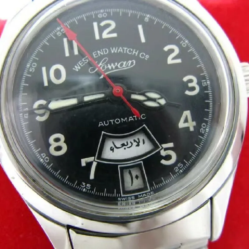 

Hebrew Westend sowar Fan-shaped Calendar Original Automatic Military Watch