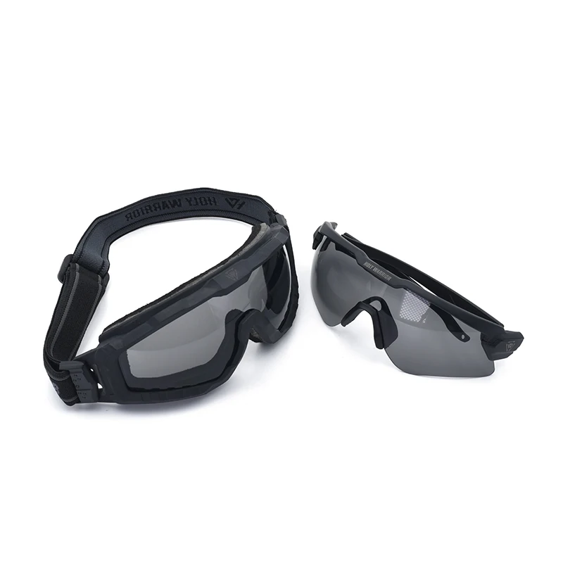 Shooting Goggles Holy Warrior Goggles Ballistic Glasses 3pcs of Lens Tactical Airsoft Hunting Air Gun Shooting Outdoor Set Combination EHY