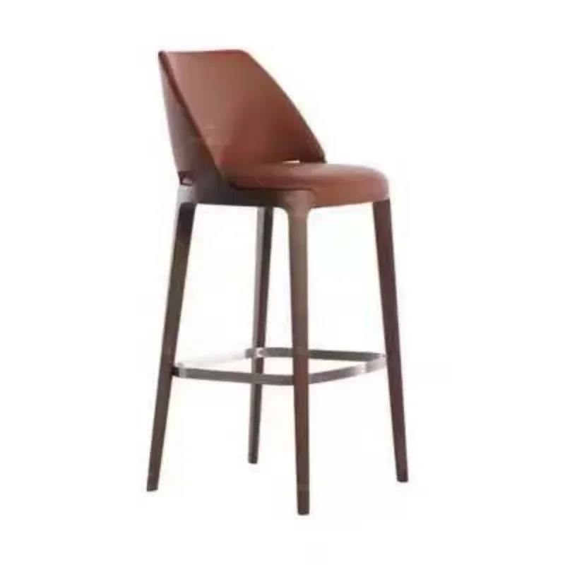 Feature Nordic Bar Chairs Luxury Design Stool Modern Ergonomic Bar Chairs Kitchen Living Room High Barkrukken Furniture SR50BC